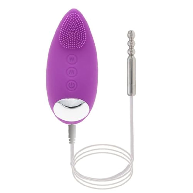 Sex Toys 10 Frequency Vibrating Urethral Dilator Usb Charging Shock Absorber Urethral Sounds Stainless Steel Plug Penis Ring Dilator Adult For Couples(Purple)