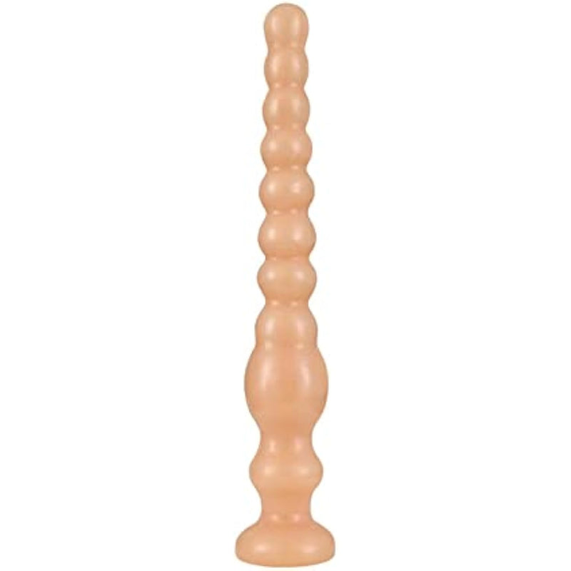 Super Long Anal Beads,Long Anal Beads Vaginal G-Spot Deep Stimulation Dildo Anus Masturbation Massage Butt Plug With Strong Suction Cup Anal Beads Butt Plugs Anal Plug For Women Men (Flesh)