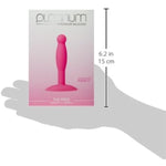 Doc Johnson Platinum Premium Silicone - The Minis - Smooth - Small - 3.3 in. Long and 0.7 in. Wide - Butt Plug - Petite Anal Toy - Great for Beginners - Pink