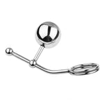 Sex Toys Sm Metal Anal Hook Removable Ball Anal Plug Male Penis Ring Removable Single Ball Slider Anal Plug With Pull Ring Adult Sex Products