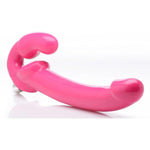 Vibrating Strapless Strap On Dildo Harness Free Gspot Clitoral Penis Vibrator For Lesbian Strapon Vibe Vibrating Adult Sex Toys Clit Anal Stimulator Women Female Strap-On [Made In Usa]