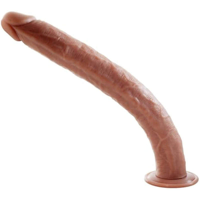 16.9 Inch Extra Super Long Realistic Dildo, Built In Skeleton Flexible Dildo With Strong Suction Cup For Deepest Sex, Silicone Huge Big Anal Dildo Large Giant Penis, Sex Toy For Women Men Gay