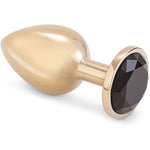 Gold Metal Adult Sex Toys & Games - Small, Medium, Large Sizes Stylish Butt Plug With Colorful Jewel - Sexual Stimulation Device For Men And Women - Versatile Pleasure