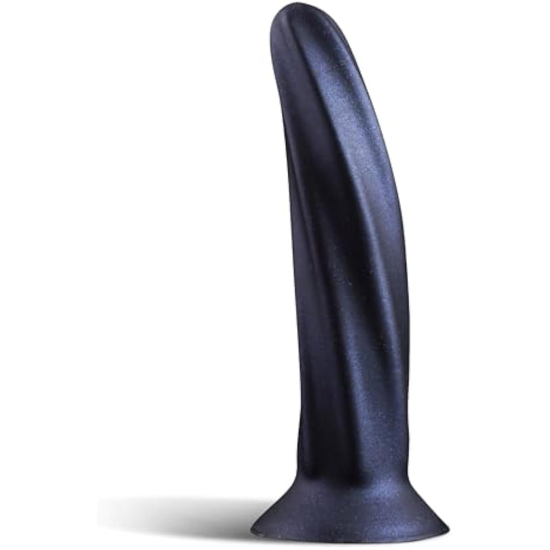 6" Suction Cup Dildo – Soft Silicone, Slim & Smooth For Beginner Anal Play, Prostate Dildo & Fantasy Toy, Small Butt Plug For Men, Women & Couples, Black