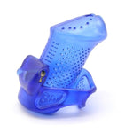New 3D Design Male Chastity Device Chastity Cage Plastic Model Long Chastity Lock Adult Products (Blue)