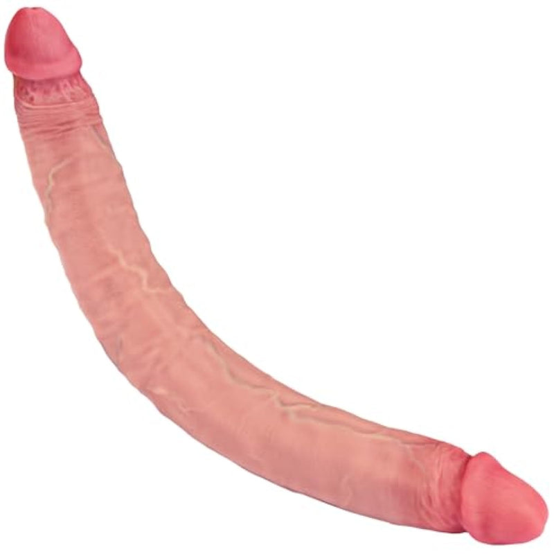 18.11 * 1.7 Inch Double Dildo Long Double Sided Dildo, Huge Silicone Double Ended Dildo For Anal Vaginal Stimulator, Thick Realistic Dildos With Vines For Couple Lesbian Gay, Big Anal Adult Sex Toys