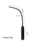 Urethral Sounds Catheter Vibrating Wand Massager Small Waterproof Handheld Cordless Massager For Adult Black (20Cm)