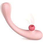 Thrusting Dildo Vibrator Sex Toy, Rotating Rabbit Vibrator With 9 Sucking & 9 G Spot Modes For Women, Realistic Silicone Dildo For Couples G-Spot Anal Stimulation, Pink (L)