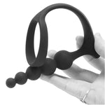 Erectile Dysfunction Aid and Anal Pleasure Kit with Silicone Anal Beads and Lubricant