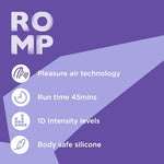 ROMP Free X Clit Sucker Travel Sex Toys, Suction Vibrator, Purple