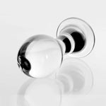 Glass Anal Plug Sex Toy For G-Spot, Clitoral, Anal Stimulation, Crystal Butt Plug Personal Massage Expander Trainer Dildo For Men,Women, Couple Masturbation (Clear,M)