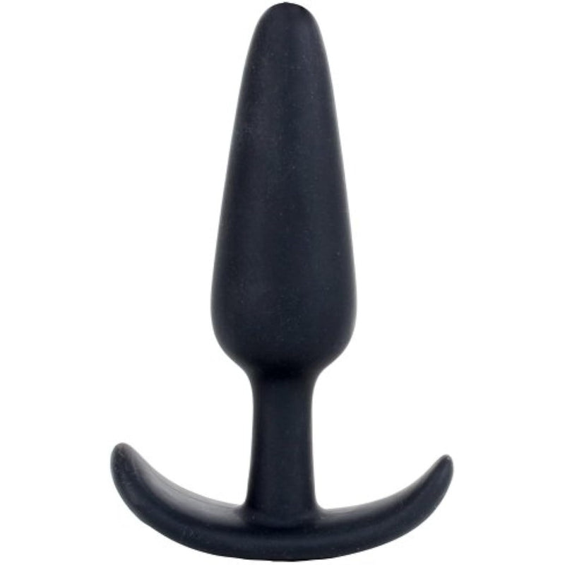 Doc Johnson Mood - Naughty 1 - Silicone Anal Plug - Large - 4.9 in. Long and 1.3 in. Wide - Tapered Base for Comfort Between The Cheeks - Large - Black