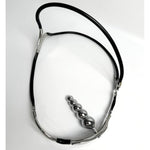 Female Stainless Steel Chastity Belt Invisible Adjustable Panties Device Lockable Underwear Bondage Briefs With Vaginal Plug (Black-B, 60-90Cm)