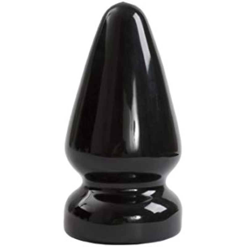 Doc Johnson Titanmen - Ass Servant - Massive Anal Plug - For Experienced Players - Traditional Shape - 3.7 Inch Width - Anal Toy - Black