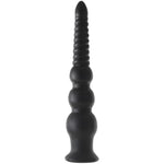 13.19 Inch Anal Beads Opening Trainer With Strong Suction Cup And 3 Knots Balls Black Long Butt Plug Cone Anal Stretcher Prostate Massager Anus Dilator G-Spot Dildo Sex Toy For Women Men Masturbation