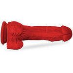 Lucky 6.5" Premium Silicone Dildo Red With Suction Cup