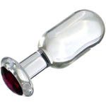 Glass Crystal Anal Plug With Jewelry Base Round Head Anal Plug Adult Sex Toy