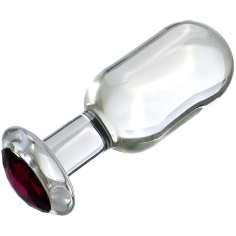 Glass Crystal Anal Plug With Jewelry Base Round Head Anal Plug Adult Sex Toy