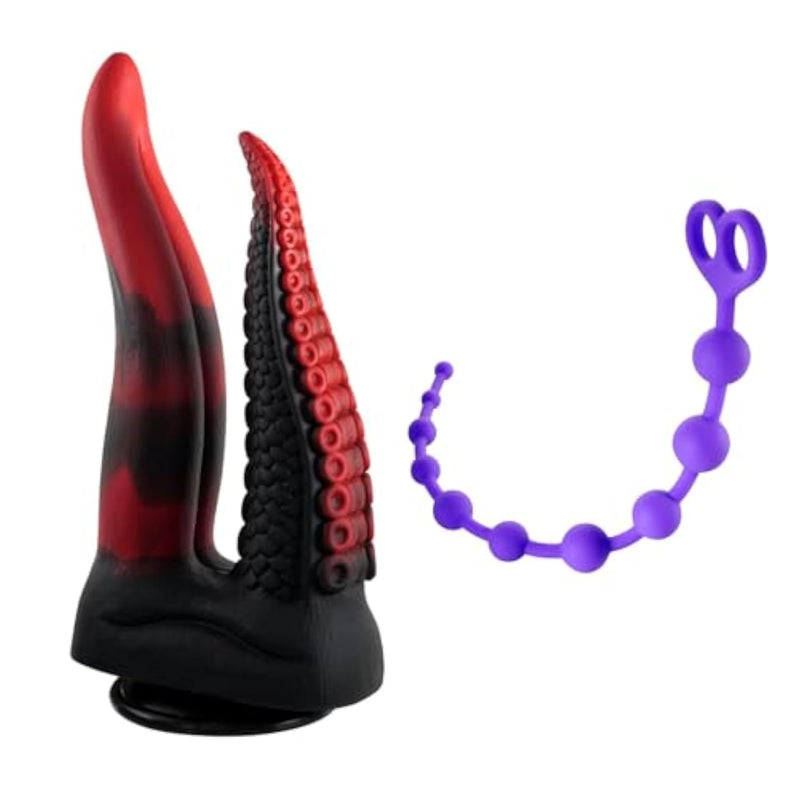 Monster Double-Ended Dildo + Silicone Anal Beads