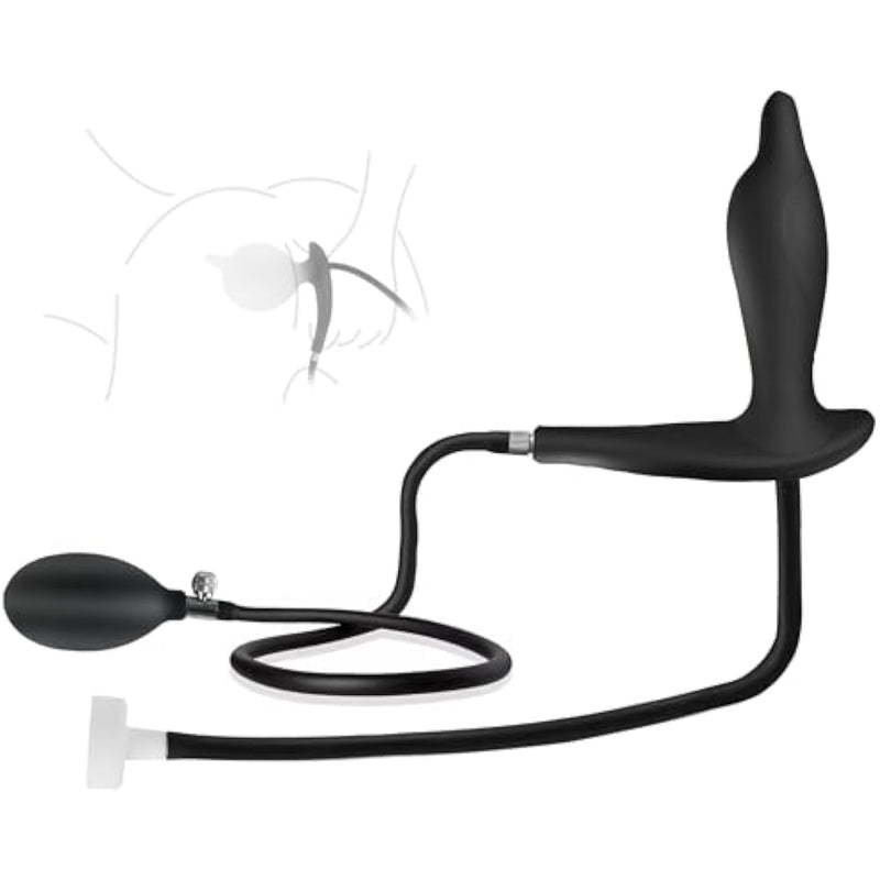 Enema Inflatable Anal Congestion Anal Cleaning Device Anal Expansion For Beginner To Advanced Player, Black