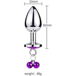 Metal Bell Anal Butt Plug Prostate Trainer Training Plugs Sex Toy with Traction Chain for Couple Women Men Red