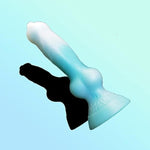 Realistic Knot Dog Dildo,Blue White Silicone 7.5 '' Small Fantasy Adult Sex Toy Games Fantasy Monster Animal Cute Dildo for Beginner Women Lesbian and Men Couples Anal Plug Cock Fake Penis