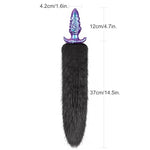 Tail Plug, Silicone Fox Tail Butt Plug with Removable 14" Tail