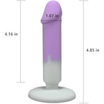 Silicone Realistic Dildos Anal Plug Training Cute Small Anal Dildos Sex Toys With Strong Suction Gradient Color Realistic Penis Anal Sex Toys For Women Men Couple Beginners Slim Anal Toys (S)