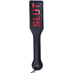 Faux Leather Slut Spanking Paddle For Sex Play, 12.8Inch Total Length Paddle For Adults, Black