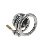Male Chastity Cage Stainless Steel Locking Cock Cage With Ventilation Holes & Hollow Urethral Plug, Removable Movable Rings, Secure Chastity Device For Bdsm & Bondage Play (1.96In)