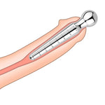 Smooth Stainless Steel Urethra Sound Urethral Plug With Width Scale Teardrop Shaped Penis Plug Urethra Dildator Adult Sex Toys For Men Urethral Training Stimulation Masturbation (S)