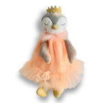Eliela Collection Ballerina Stuffed Animal Penguin Pen The Princess, Dance Recital Gift, 15" Christmas Plush Penguin Dresed In Removable Peach Dress, For Girl, Newborn