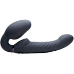 Strap-U 10X Swirl Ergo-Fit Inflatable & Vibrating Strapless Strap-On -Black
