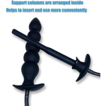 Expansion Diameter 1.2'' To 4.7'' Sex Dildo Butt Plug Inflatable Anal Plug Silicone Expand Dildo Anal Toys Anal Sex Toys, Black