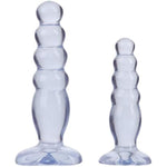 Doc Johnson Crystal Jellies - Anal Delight Trainer Kit - Small-Large - Suction Cup Base - Clear