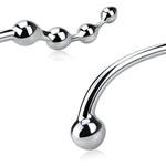 Anal Hook Plug And Metal Wand - Stainless Metal Massager Prostate Masturbation Sex Toy For Men And Women