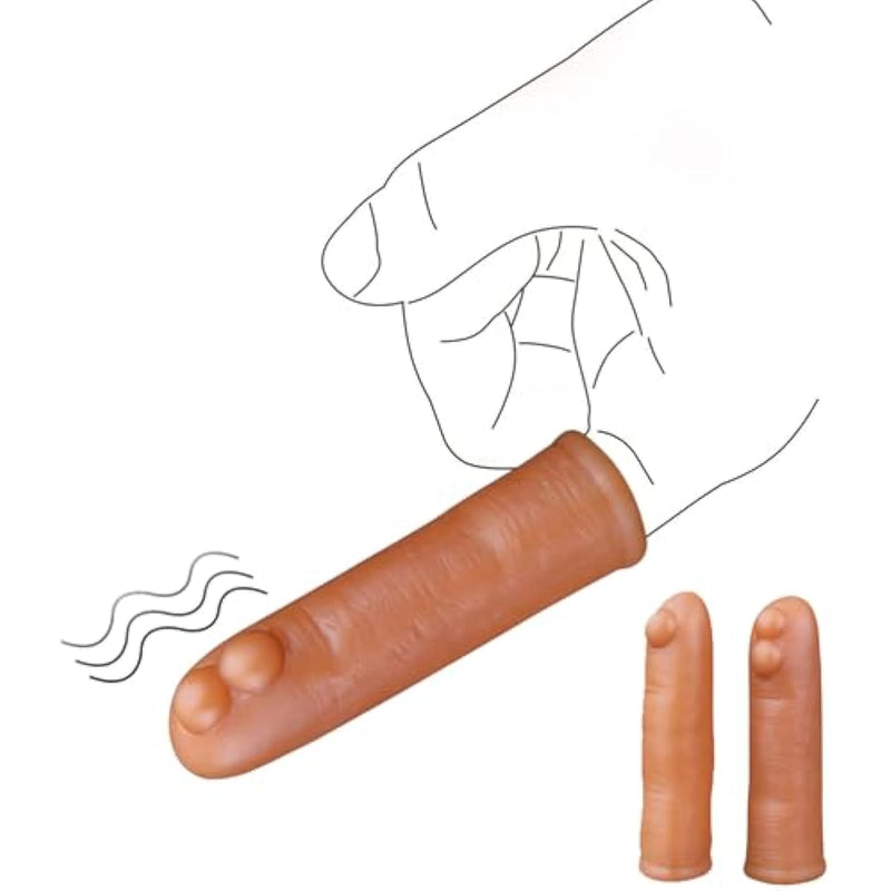 Two Magic Finger Masturbation Sex Toys - G-Spot Finger Prostate Massager, Liquid Silicone Finger Sleeve With Bump For Clitoris Breasts Stimulation, Adult Sm Sex Toy