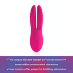 Ascend 2 Vibrator & Clitoral Stimulator, Dual Motor, Multi-Speed Rechargeable Vibrating Personal Massager For Sensual Pleasure, Silky-Soft Silicone, Pink