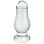 Large Glass Butt Plug Anal Sex Toy G Spot Masturbator Prostate Massage Huge Anal Trainer Glass Dildo For Women Men Couple Transparent (M)