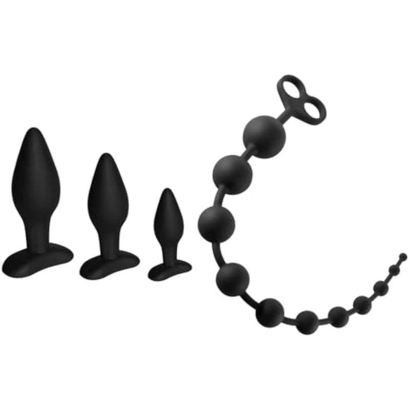 Anal Plug Training Sets + 22Inch Super Long Anal Beads