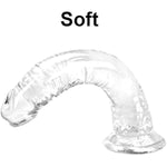 9.6 Inch Big Clear Realistic Dildo For Sex Women'S, Body-Safe Material Lifelike Large Penis With Strong Suction Cup For Hands-Free Anal Play For Man Couple