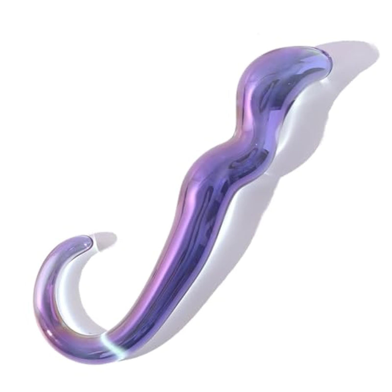 Crystal Dildo Female Glass Analplug For Massage G Spot Transparent Butt Plugs Consolador With Handle Sm Anal Wand Adult Sex Toys