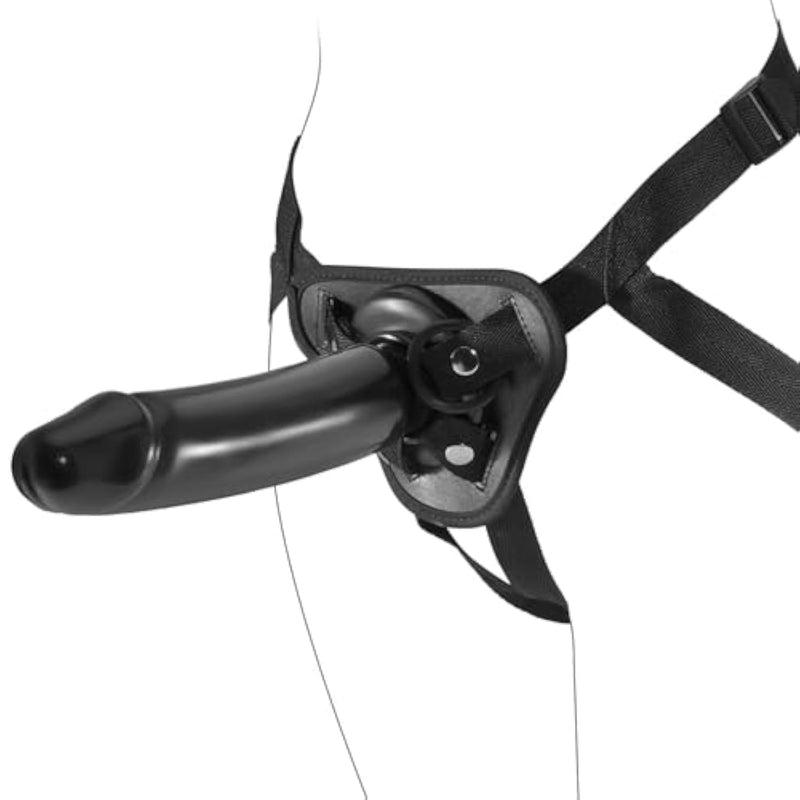 Strap On Dildo Harness Adult Sex Toys For Women Men, Adjustable Waist And Thigh Soft Nylon Vegan Leather Belt With 2 Size O-Rings For Lesbian Gay Couple Vaginal Anal Play