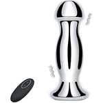 Long Vibrating Butt Plug Remote Control Vibrator With 10 Vibration Modes Prostate Massager For Masturbation Metal Anal Vibrator For Male Female Couples
