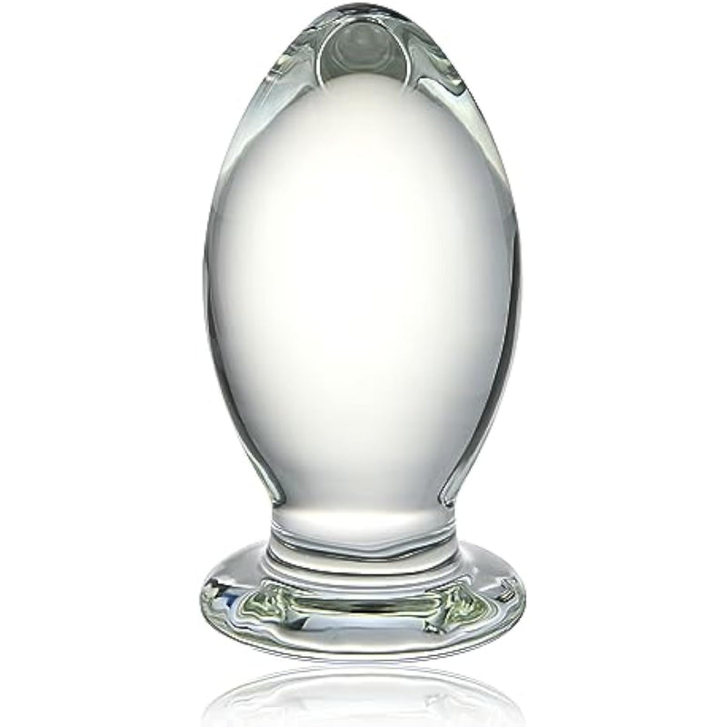 Glass Anal Plug Bomb Butt Plug Trainer G-Spot Prostate Massage Sex Toy For Men Women Vaginal Anal Play (M)