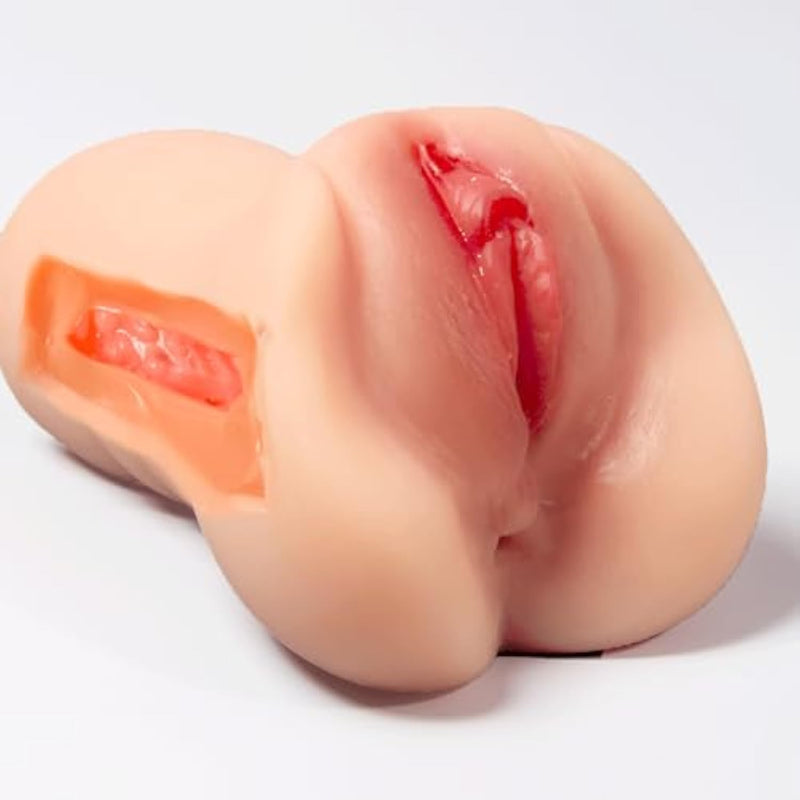 Male Masturbators Adult Sex Toys With Internal Three-Layer Model Masturbator For Men - Jelly Gel Material, 2 Channel Holes,Small Sex Doll Realistic Adult Sex Toy