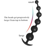 Anal Plug Silicone Butt Plug With Pull Beads Adult Sex Toys With Couples Gradual Enlargement Of Anal Plugs Anchor Shaped Tail For Easy Donning And Doffing (Six Beads)