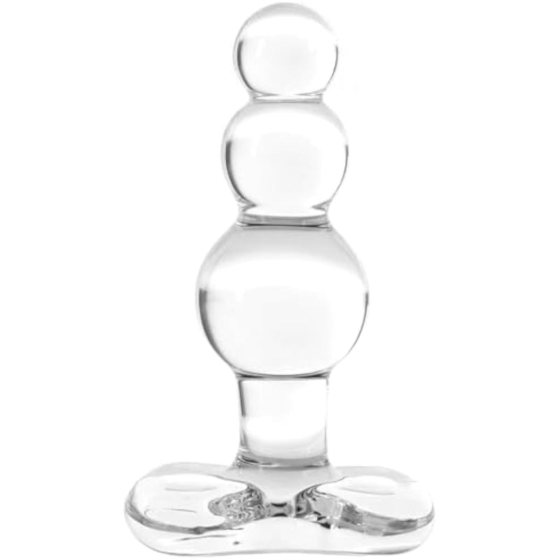 Beaded Butt Plug With Lube 1Oz | Anal Sex Toys | Anal Plugs | Glass Butt Plugs