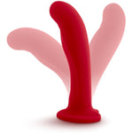 Temptasia Jezebel - 6 Inch Platinum Puria Silicone Ultrasilk Smooth Satin Feel G Spot Dildo - 1.5" Wide - Strap On Compatible Suction Cup - Sex Toy For Women Couples - Crimson