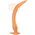 Super Long Anal Plug Dildo, Flexible Liquid Silicone Butt Plug Vaginal Anus Dilator Prostate Massage Stimulation Adult Erotic Sex Toys For Women Men (Large) Gold